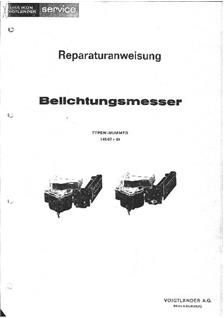 Voigtlander Bessamatic manual. Camera Instructions.